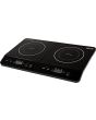 abode AINDH2002 2.8Kw Portable Double Induction Hob With Digital Dual Control - Black