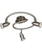 Bright Light 54949/17/15 Bullet 3 Spiral Spot, Brushed Chrome