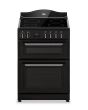Creda C60CMRBL 59.8cm Electric Rangecooker with Double Oven and Ceramic Hob - Black