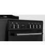 Creda C60CMRBL 59.8cm Electric Rangecooker with Double Oven and Ceramic Hob - Black