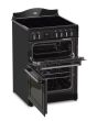 Creda C60CMRBL 59.8cm Electric Rangecooker with Double Oven and Ceramic Hob - Black