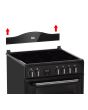 Creda C60CMRBL 59.8cm Electric Rangecooker with Double Oven and Ceramic Hob - Black