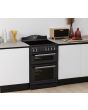 Creda C60CMRBL 59.8cm Electric Rangecooker with Double Oven and Ceramic Hob - Black