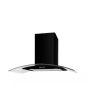 Culina UBSCG90BK 90Cm Black Curved Glass Cooker Hood