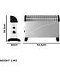 Daewoo HEA1146GE 2Kw Convector Heater With Thermostat