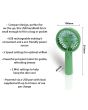 Electrovision (ALTAI) EH1950G Green USB Rechargeable Hand Held Mist Fan With Bottle