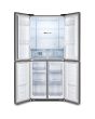 Fridgemaster MQ79394FFB 80Cm American Fridge Freezer Quad Door Black