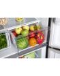 Fridgemaster MQ79394FFB 80Cm American Fridge Freezer Quad Door Black