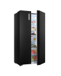 Fridgemaster MS91520EB 91Cm Total No Frost American Fridge Freezer - Black - E Rated