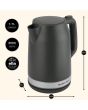 Hamilton Beach HBK3045MCH Hamilton Beach Ella 1.7L Matte Charcoal Kettle