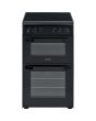 Hotpoint HD5V92KCB 50Cm Black Twin Cavity Cooker With Ceramic Hob