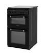 Hotpoint HD5V92KCB 50Cm Black Twin Cavity Cooker With Ceramic Hob