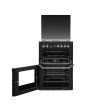 Indesit ID60G2K 60Cm Gas Double Oven Lidded Black - Lpg Jets Chargeable