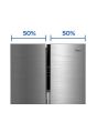 Midea MDRS619FIE46 83.5cm 460L Frost Free Fridge Freezer - Stainless Steel