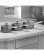 Morphy Richards 973023 Accents 3 Piece Pan Set Titanium