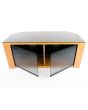 Optimum International EDGE1150CABNO 1150Mm Oak Stand Storage/Smoked Glass Doors