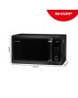 Sharp R274KM 20 Litres Microwave - Black