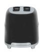 smeg TSF01BLUK 2 Slice 50'S Retro Style Black Toaster