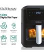 Statesman SKAF05015BK 5L Digital Air Fryer 8 Pre Set Cooking Programes