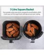 Statesman SKAF05015BK 5L Digital Air Fryer 8 Pre Set Cooking Programes
