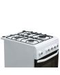 Teknix GC50WH 50Cm Freestanding Gas Cooker With 4 Burner Hob In White Lpg Compatible