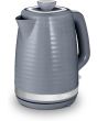 Tower T10077GRY 3Kw 1.7L Saturn Kettle With Quick Boil, Grey And Chrome