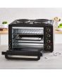 Tower T14044 32L Mini Oven With Hot Plates Black With Silver Accents