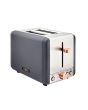 Tower T20036RGG Cavaletto 2 Slice Toaster S/S Grey And Rose Gold Accents