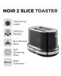 Tower T20043NOR Belle Collection 2 Slice Toaster Black