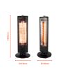 Warmlite WL42013 1Kw Carbon Heater With Oscillation Black