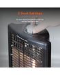 Warmlite WL42013 1Kw Carbon Heater With Oscillation Black
