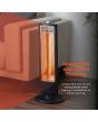Warmlite WL42013 1Kw Carbon Heater With Oscillation Black