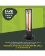 Warmlite WL42013 1Kw Carbon Heater With Oscillation Black