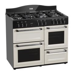 Creda C100RCDFTCRM 100cm Dual Fuel Rangecooker with Double Oven and Gas Hob - Cream