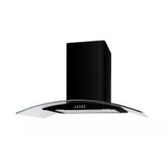 Culina UBSCG90BK 90Cmblack Curved Glass Cooker Hood