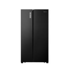 Fridgemaster MS91520EB 91Cm Total No Frost American Fridge Freezer - Black - E Rated