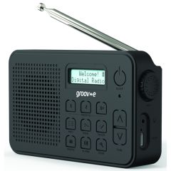 Groov-e GVDR10BK Madrid Rechargeable DAB Radio With Bluetooth 