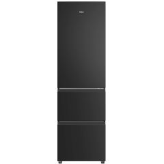 Haier HTR3518ENMTK 55Cm No Frost French Style Fridge Freezer 185Cm - Black 