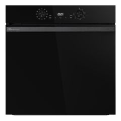 Hisense BI622ABPGUK Uilt In Electric Single Steam, Plug + Play Oven - Jet Black