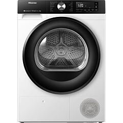 Hisense DH3S802BW3 8Kg Heat Pump Tumble Dryer, A+++ Rated - White