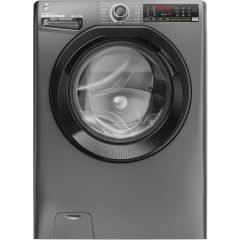 Hoover H3WPS496TAMBR68 9Kg 1400 Spin Washing Machine - Graphite + Black Door