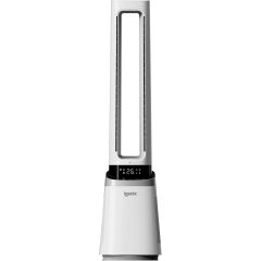 IGENIX IGFD02549W 41 Inch Bladeless Tower Fan With Air Purifier, 2-In-1 Cooling Fan, Hepa Filter, 10