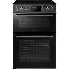 Midea MFO24EME4R118-BK 60Cm Double Oven Cooker With Ceramic Hob - Black