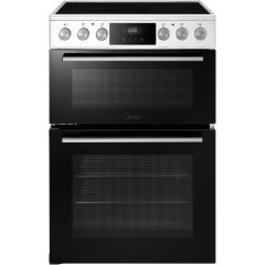 Midea MFO24EME4R118-WH 60Cm Double Oven Cooker With Ceramic Hob - White