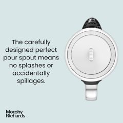 Morphy Richards 100704 1.5 Litres Signature Matt Jug Kettle - Moonlight White
