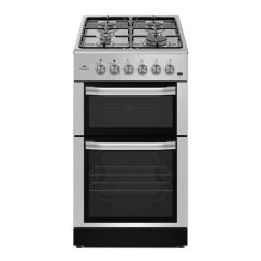New World NWMID53GS 50Cm Twin Cavity Gas Cooker - Silver