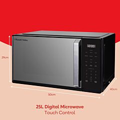Russell Hobbs RHMT2512B 25L Touch Control Digital Microwave - Black