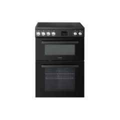 Teknix TKED64B/2 60Cm Double Oven Ceramic Hob Cooker - Black