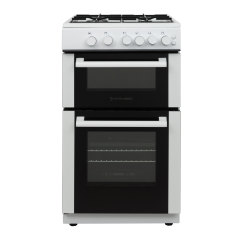 WHITE KNIGHT ATTCG50W 50Cm Twin Cavityt Gas Cooker – With Lpg Jets