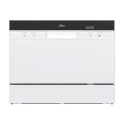 Willow WTTD6W 55Cm Tabletop Dishwasher With 6 Place Settings, 7 Programmes, White